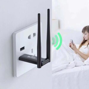 USB WiFi repeater with dual antenna